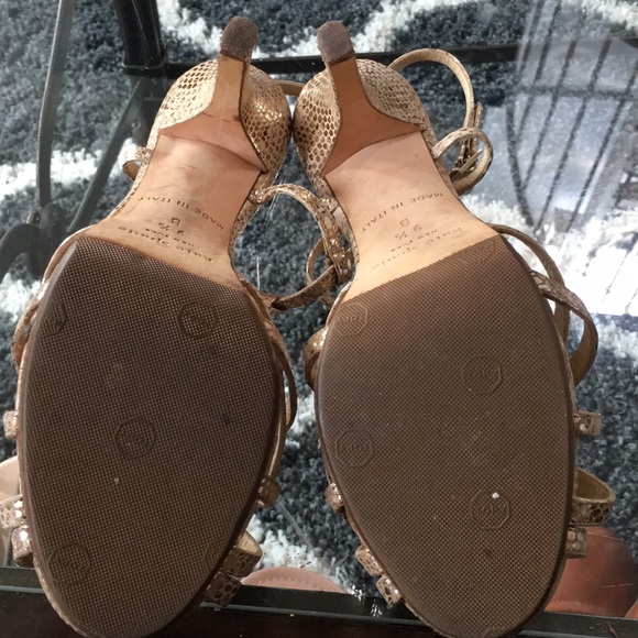 Kate Spade Nude Rose Gold Snake Print Heels - Picture 6 of 6